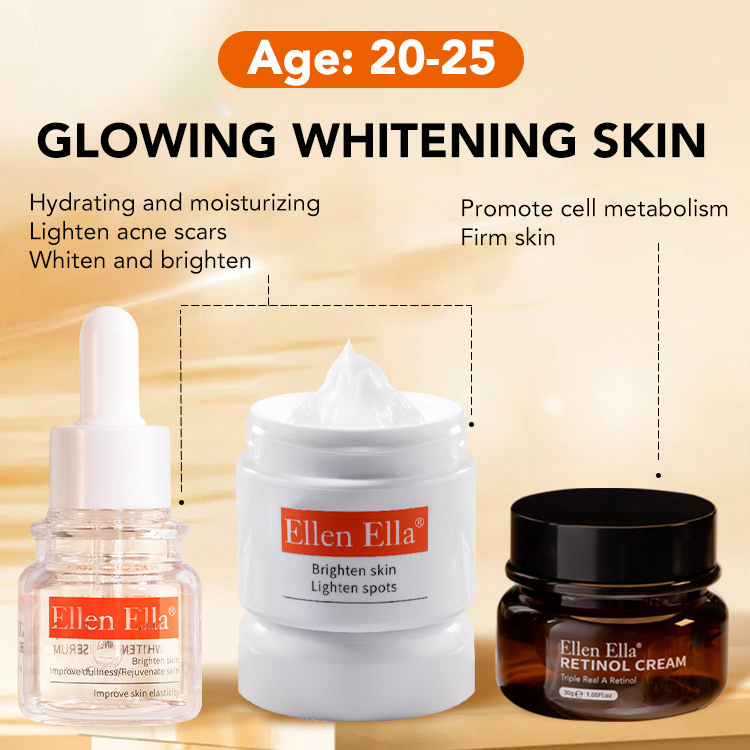 Pyramid Skin Care - Suitable For 20-65+ - Morning Prevent & Night Correct - Whitening And Anti-Aging Dual Effect